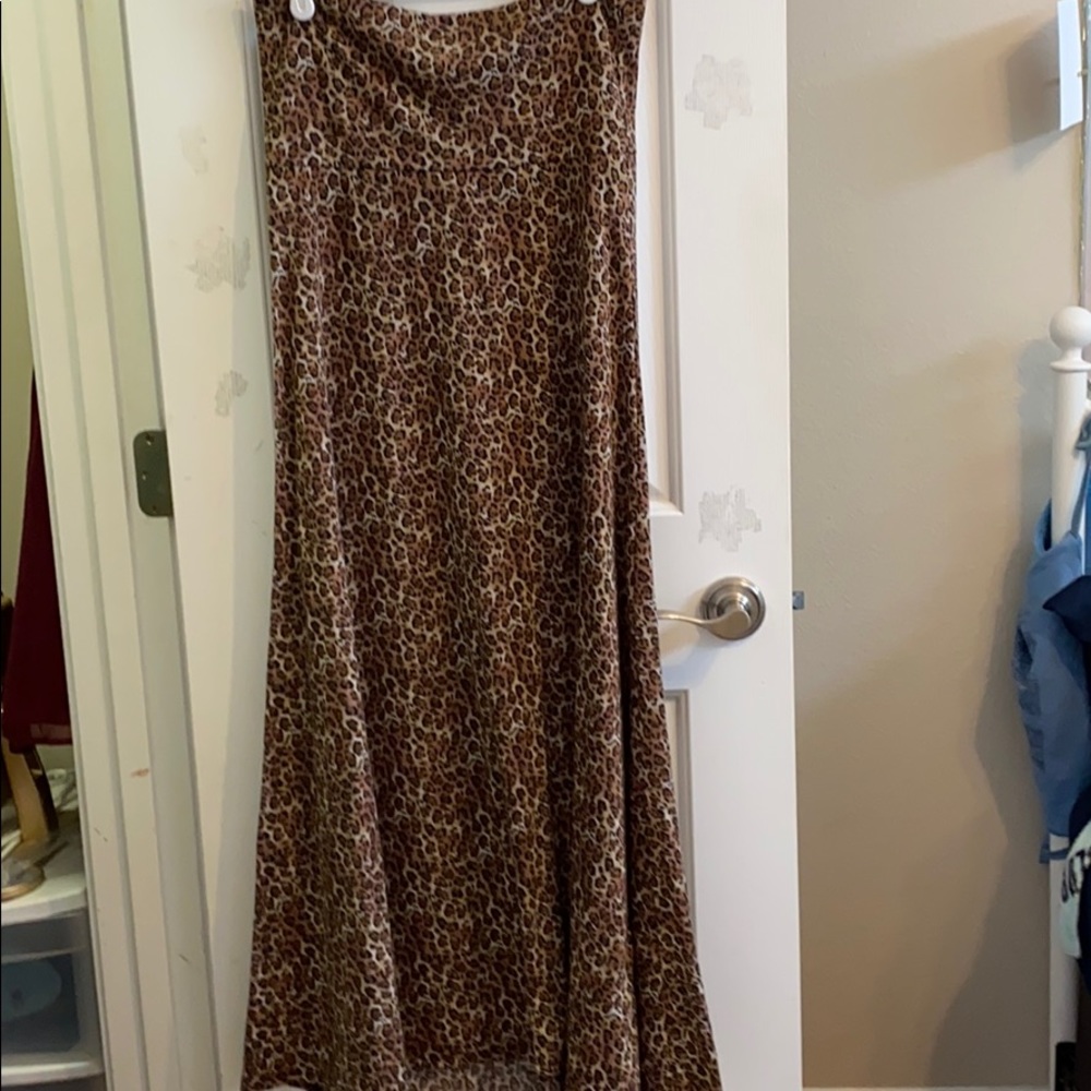 Cheetah skirt.